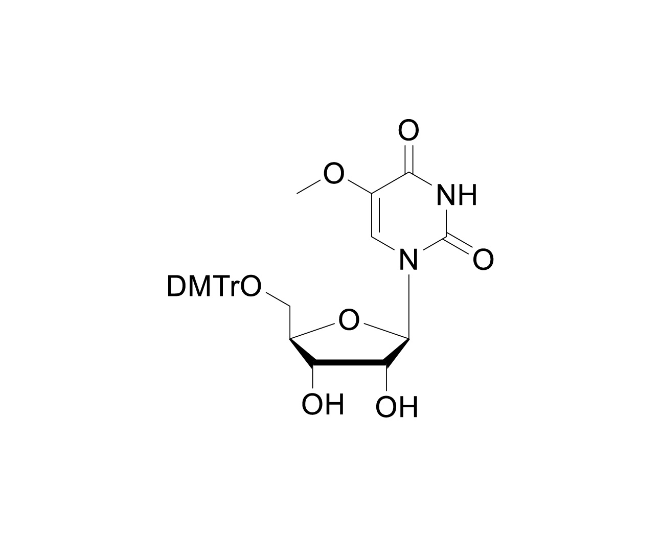 Chemical structure of 5'-O-DMTr-5-O-Me-rU