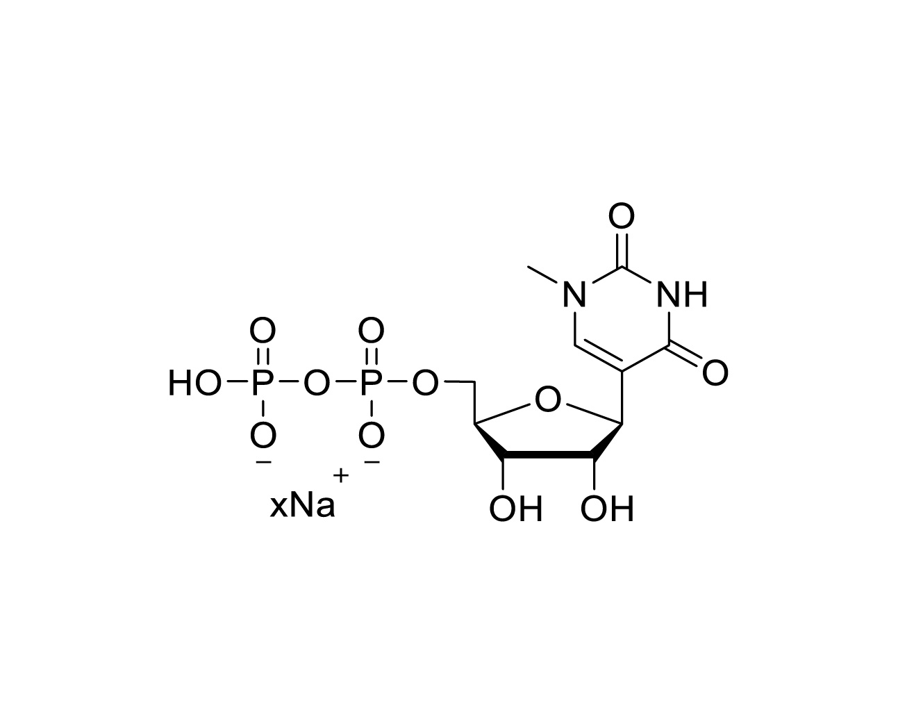 Chemical structure of N1-Me-pUDP Sodium Salt