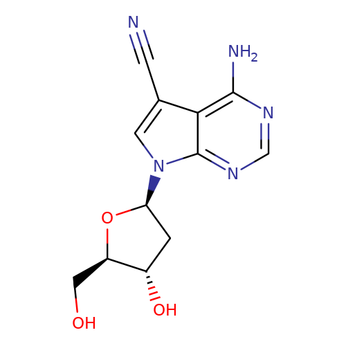 Chemical structure of 7-Cyano-7-deaza-2'-deoxyadenosine