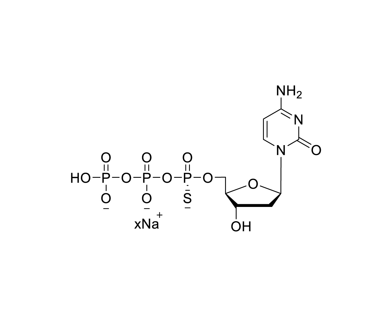 Chemical structure of dCTPαS (Rp isomer) Sodium Salt