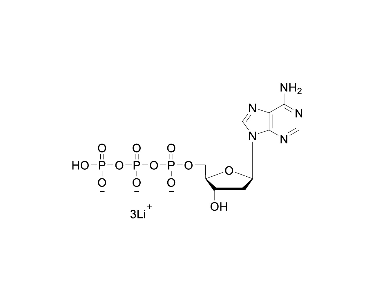 Chemical structure of dATP Lithium Salt