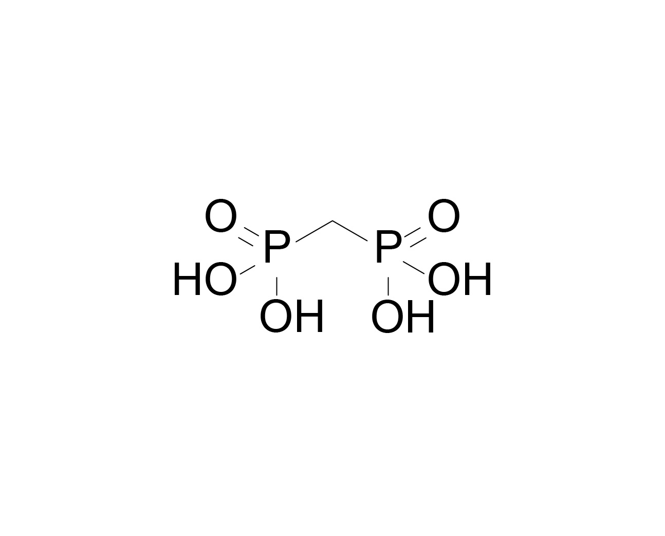Chemical structure of Methylenediphosphonic acid