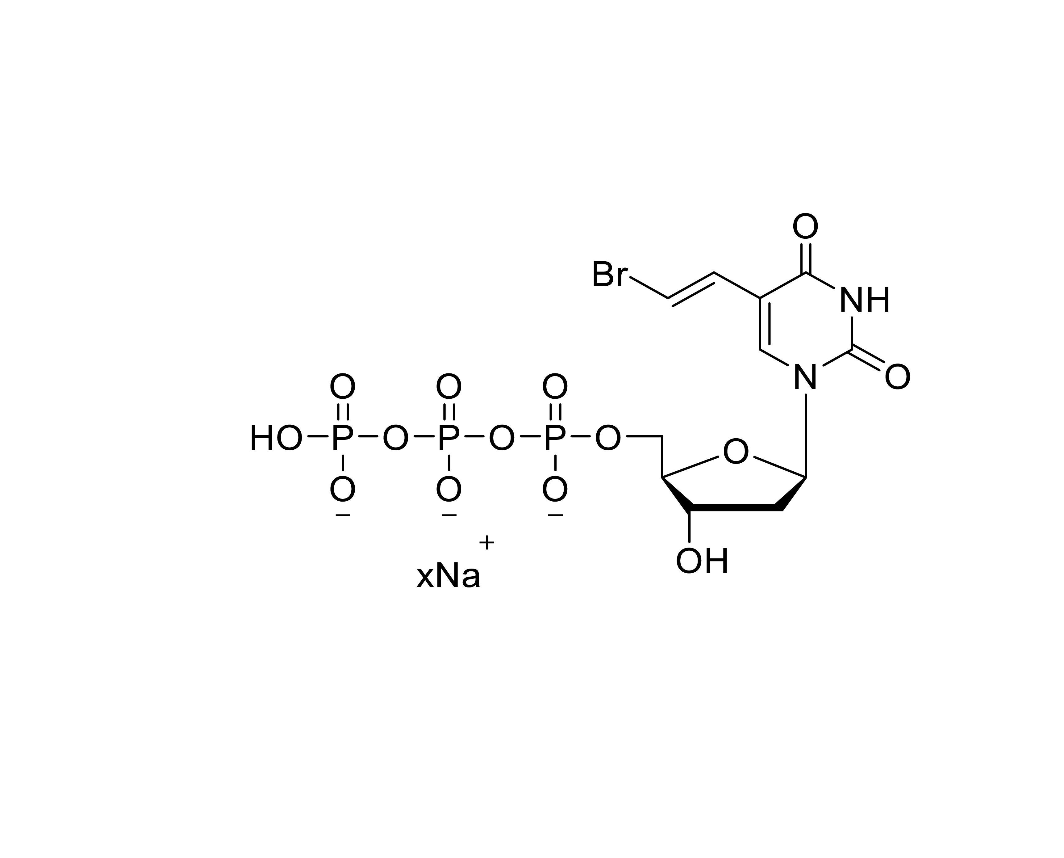 Chemical structure of 5-(2-bromovinyl)-dUTP Sodium Salt