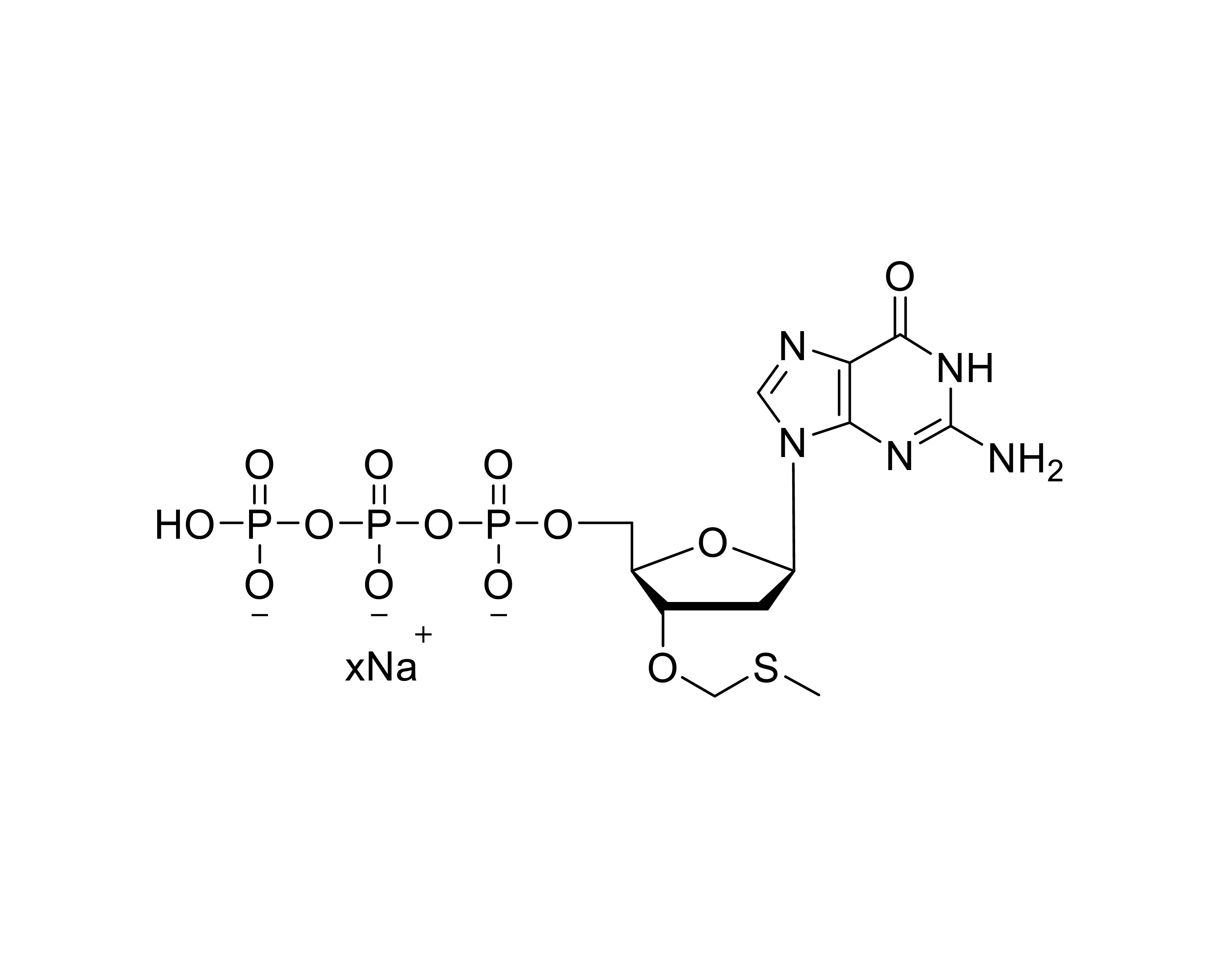 Chemical structure of 3'-O-methylthiomethyl-dGTP Sodium Salt