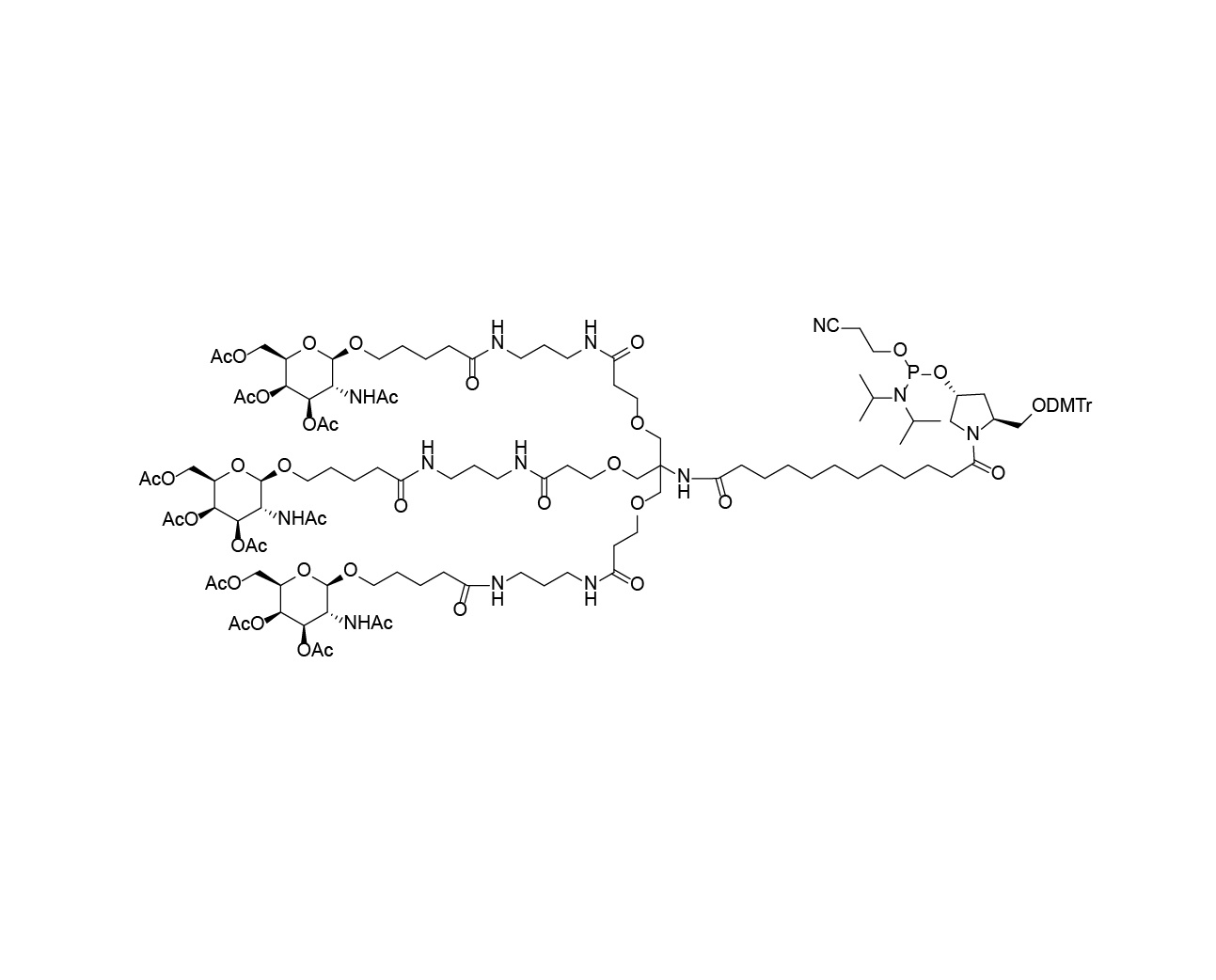 Chemical structure of GalNAc-L96 Phosphoramidite