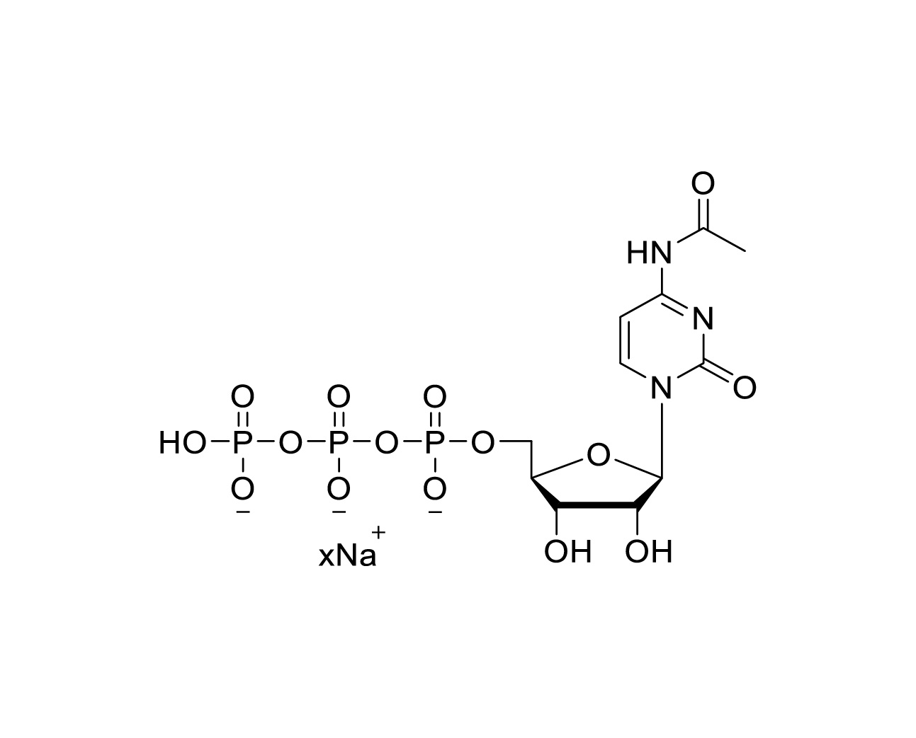 Chemical structure of N4-Acetyl-CTP Sodium Salt