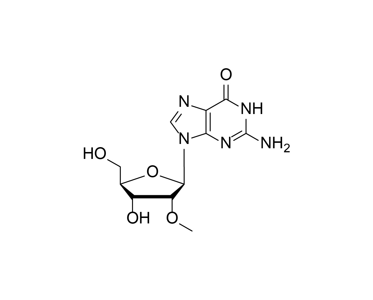 Chemical structure of 2'-O-Me-rG