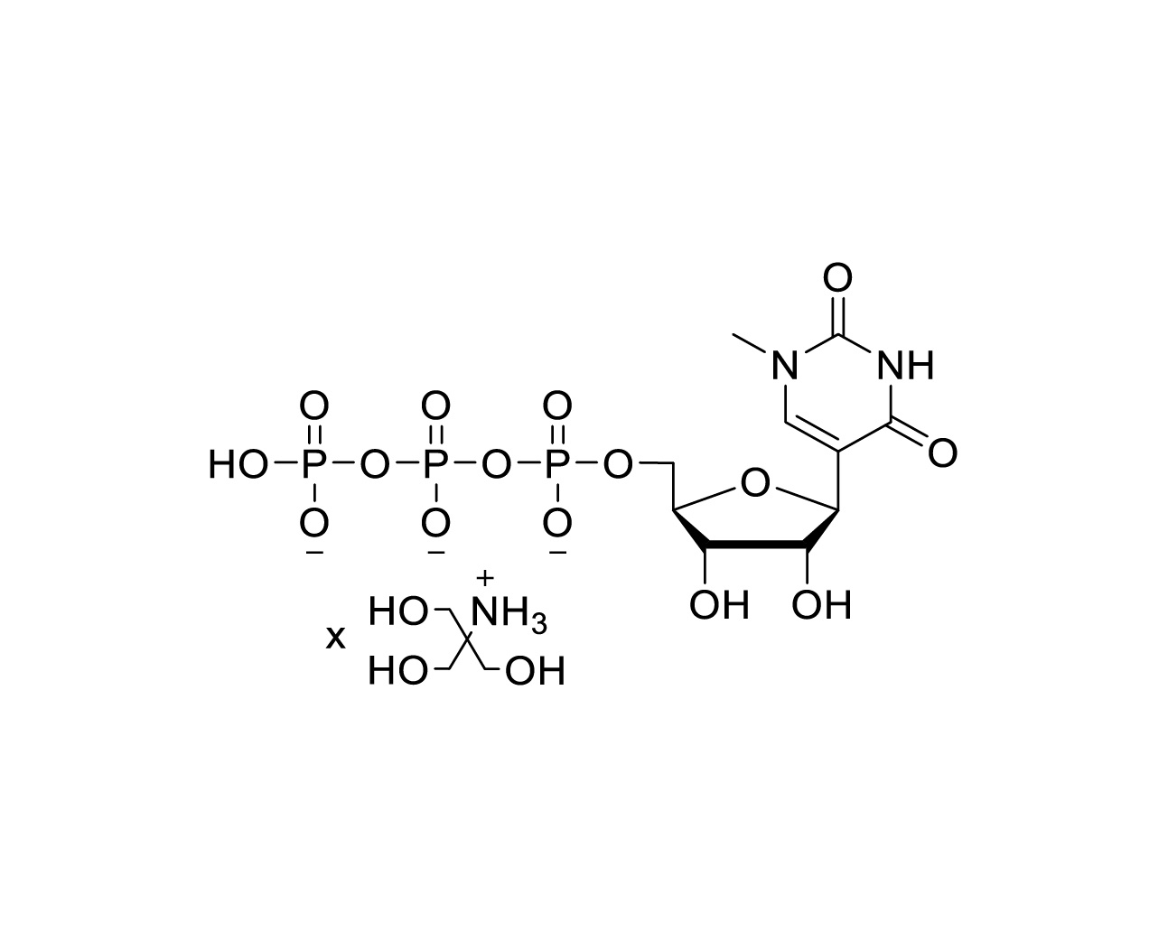 Chemical structure of N1-Me-pUTP Tris Salt