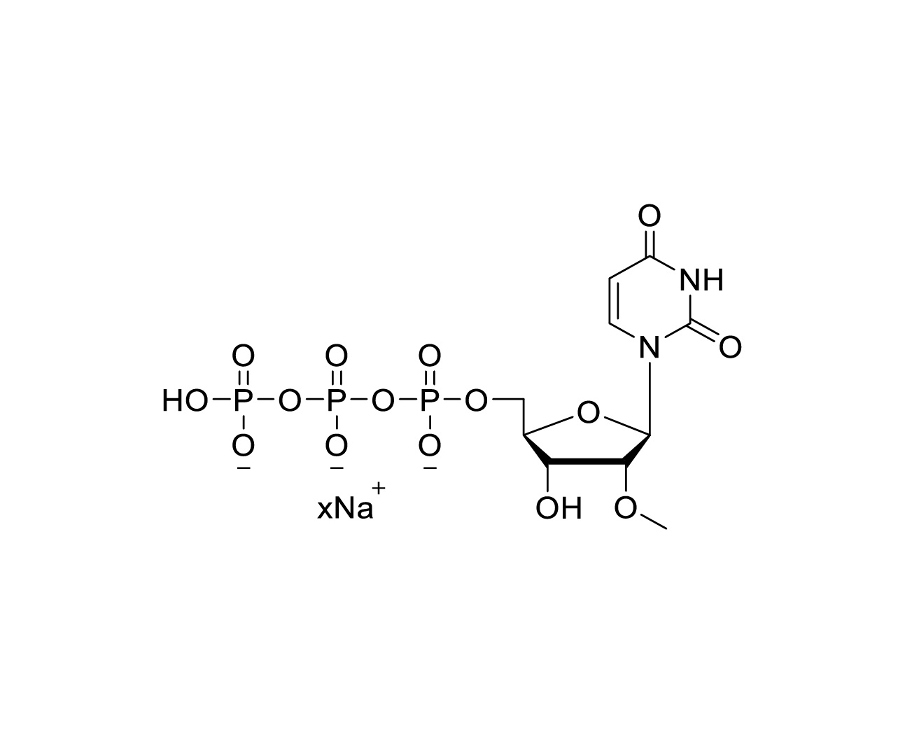 Chemical structure of 2'-OMe-UTP Sodium Salt