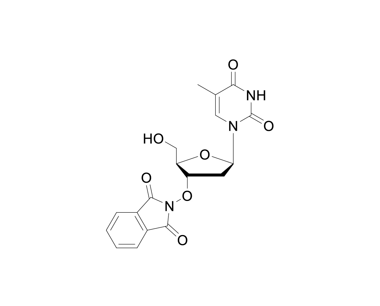 Chemical structure of 3'-O-phthalimido-2'-dT