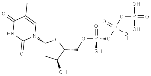 Chemical structure of dTTP-alpha-S (Rp isomer) Sodium Salt