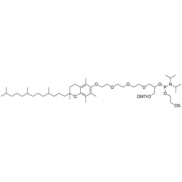 Chemical structure of Alpha-Tocopherol-TEG Phosphoramidite