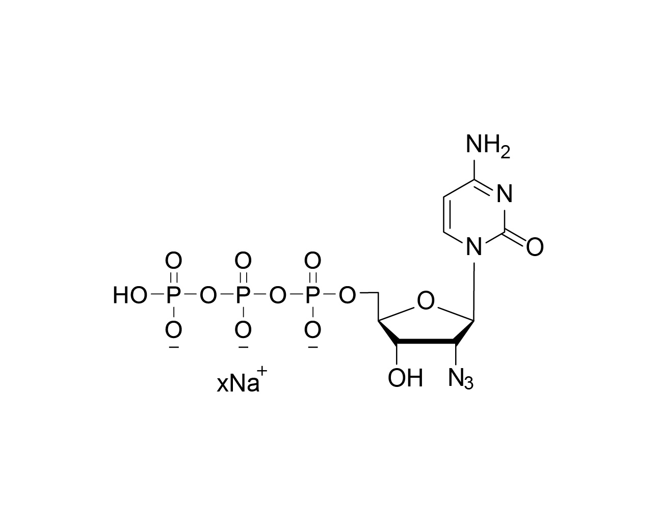 Chemical structure of 2'-Azido-dCTP Sodium Salt