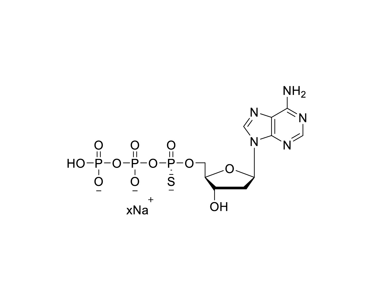 Chemical structure of dATPαS (Rp isomer) Sodium Salt