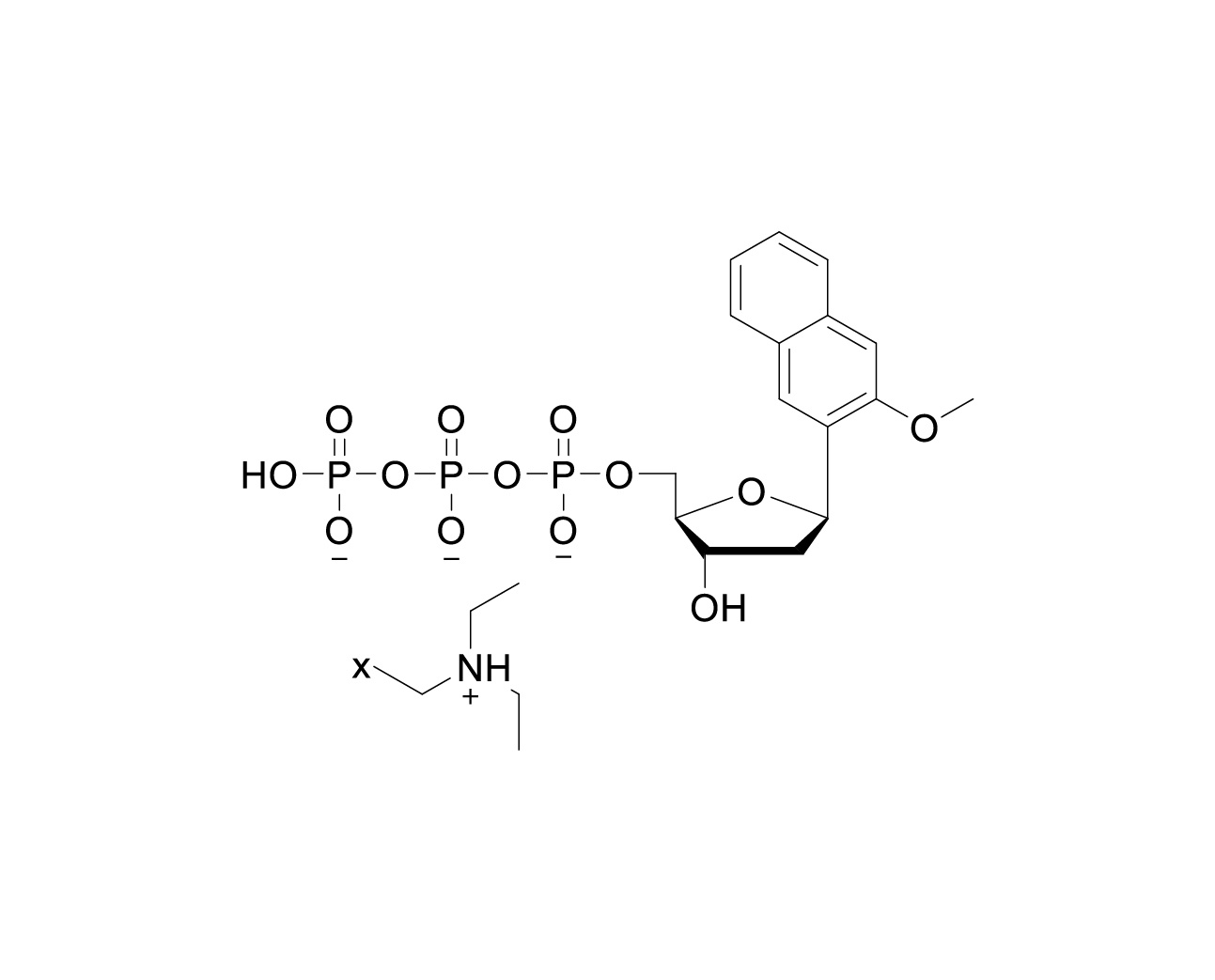 Chemical structure of dNAMTP TEA Salt