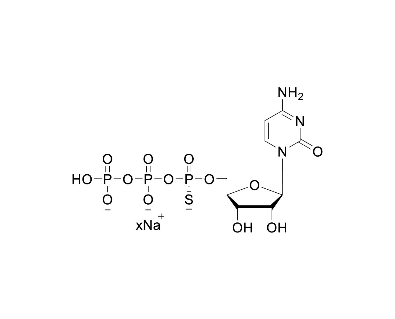 Chemical structure of CTPαS (Rp isomer) Sodium Salt