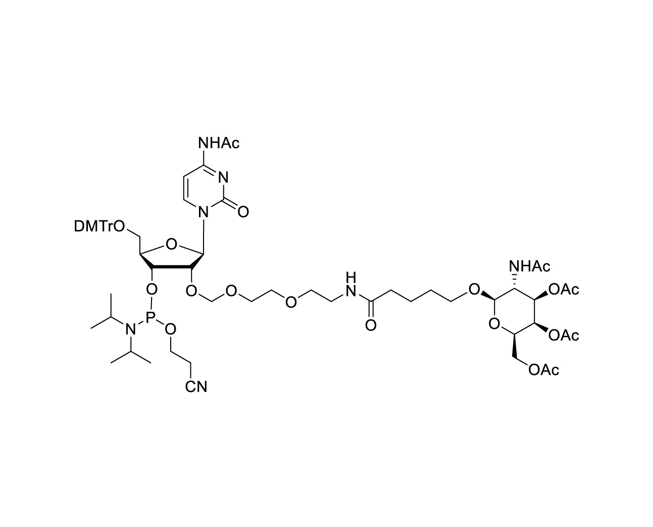 Chemical structure of AdemC-GalNAc Phosphoramidite