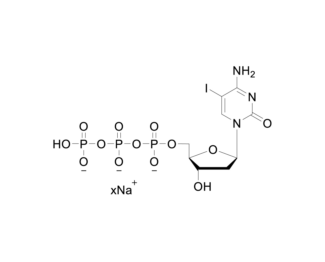 Chemical structure of 5-Iodo-dCTP Sodium Salt