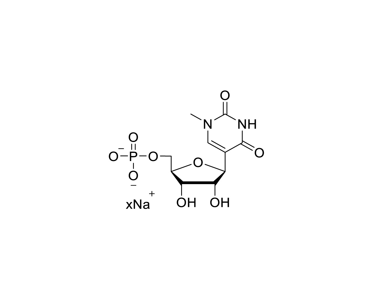 Chemical structure of N1-Me-pUMP Sodium Salt