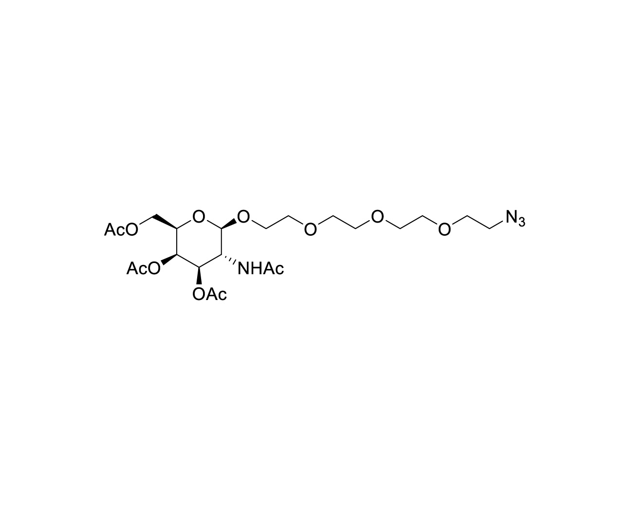 Chemical structure of Peracetylated GalNAc PEG linker-Azide