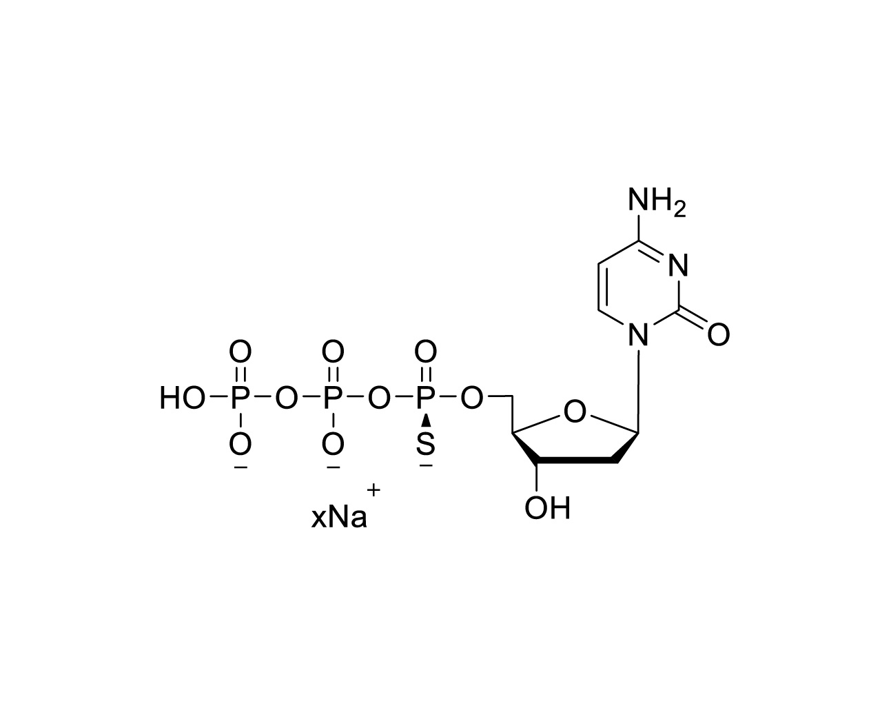Chemical structure of dCTPαS (Sp isomer) Sodium Salt