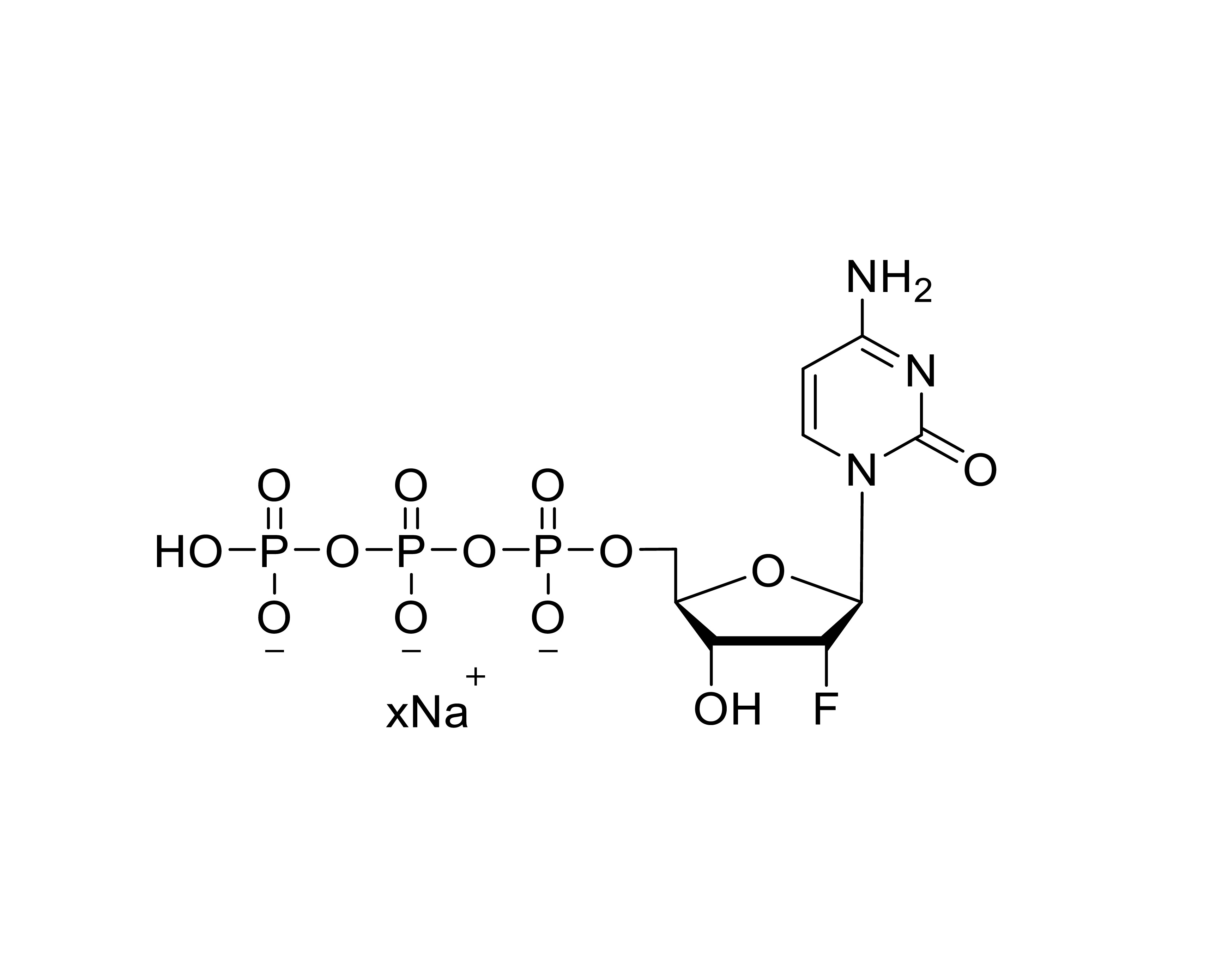 Chemical structure of 2'-F-dCTP Sodium Salt