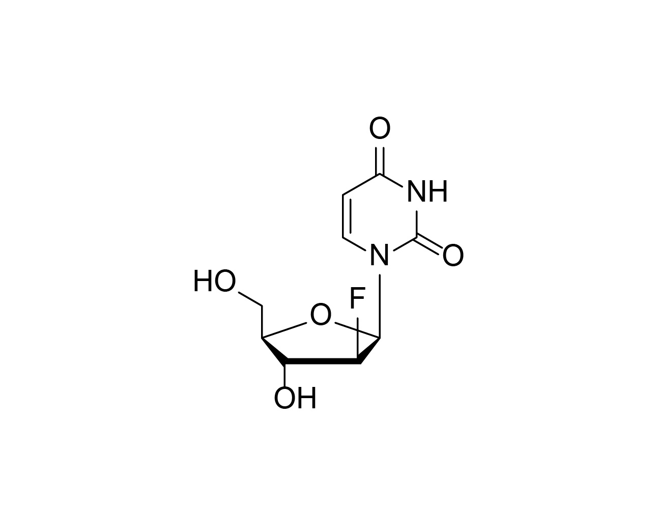 Chemical structure of 2'-FANA-dU
