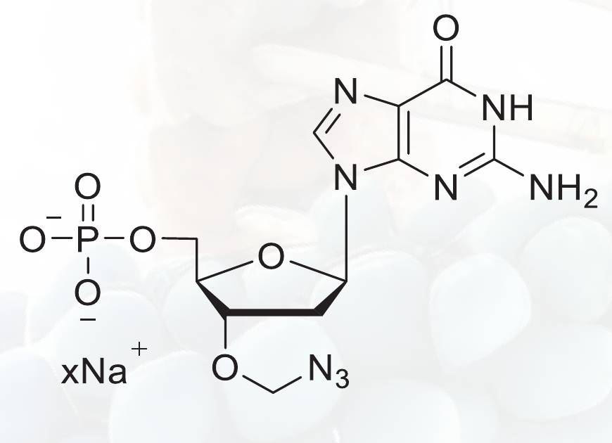 Supplier structure depiction of 3'-O-azidomethyl-dGMP Sodium Salt; xNa+ denotes unspecified sodium stoichiometry