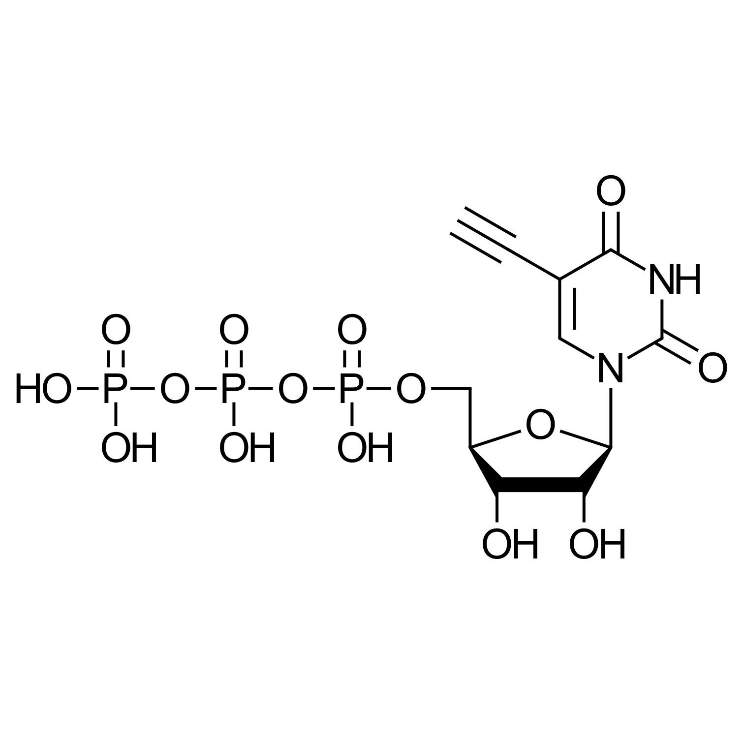 Chemical structure of 5-Ethynyl-UTP Sodium Salt