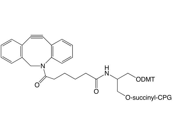 Support linkage schematic for 3'-DBCO-Serinol CPG