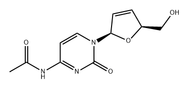 Chemical structure of N4-Acetyl-2',3'-didehydro-2',3'-dideoxycytidine