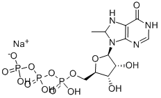 Chemical structure of N7-Me-GTP, 100 mM sodium salt solution