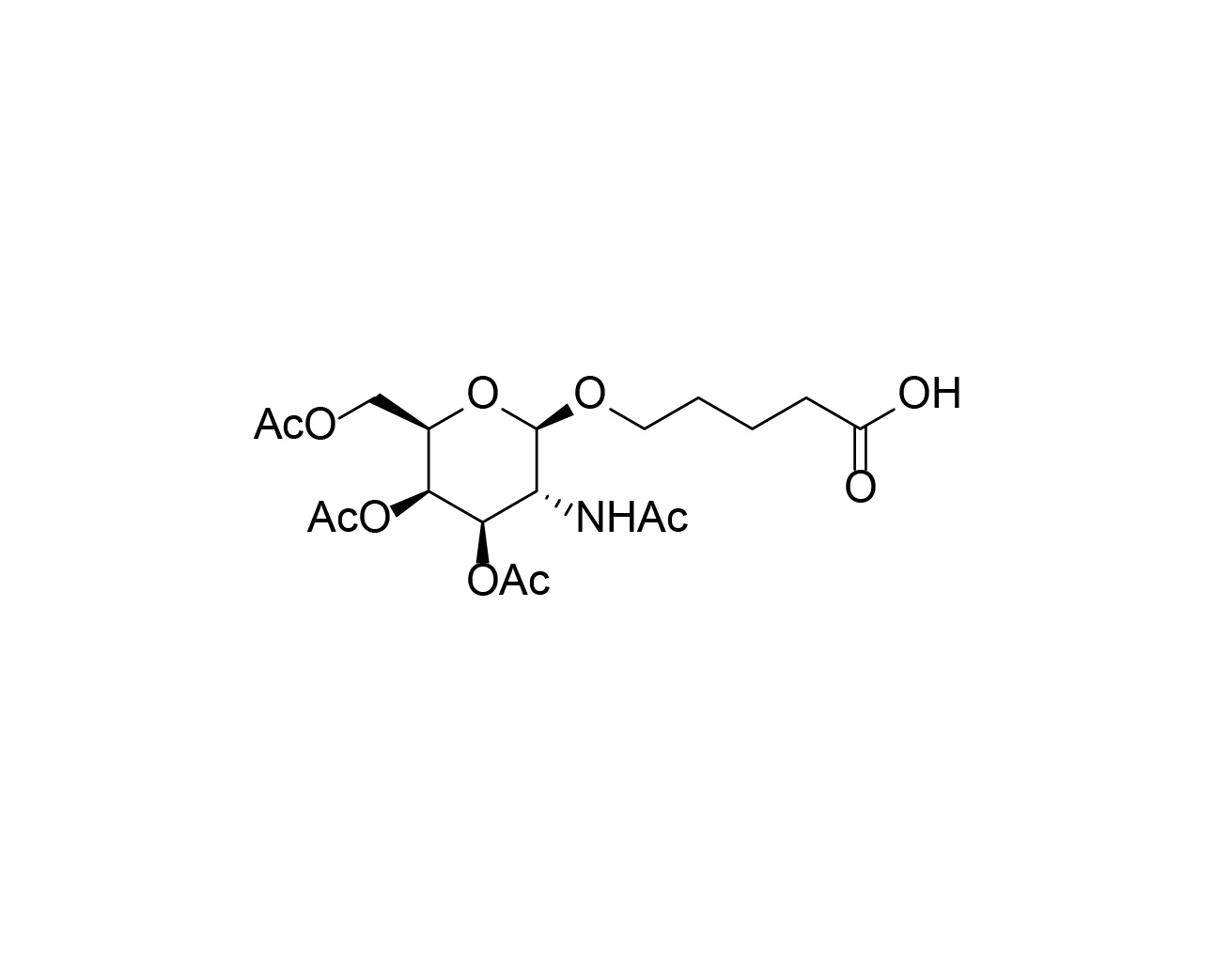 Chemical structure of Peracetylated GalNAc Pentenoic Acid