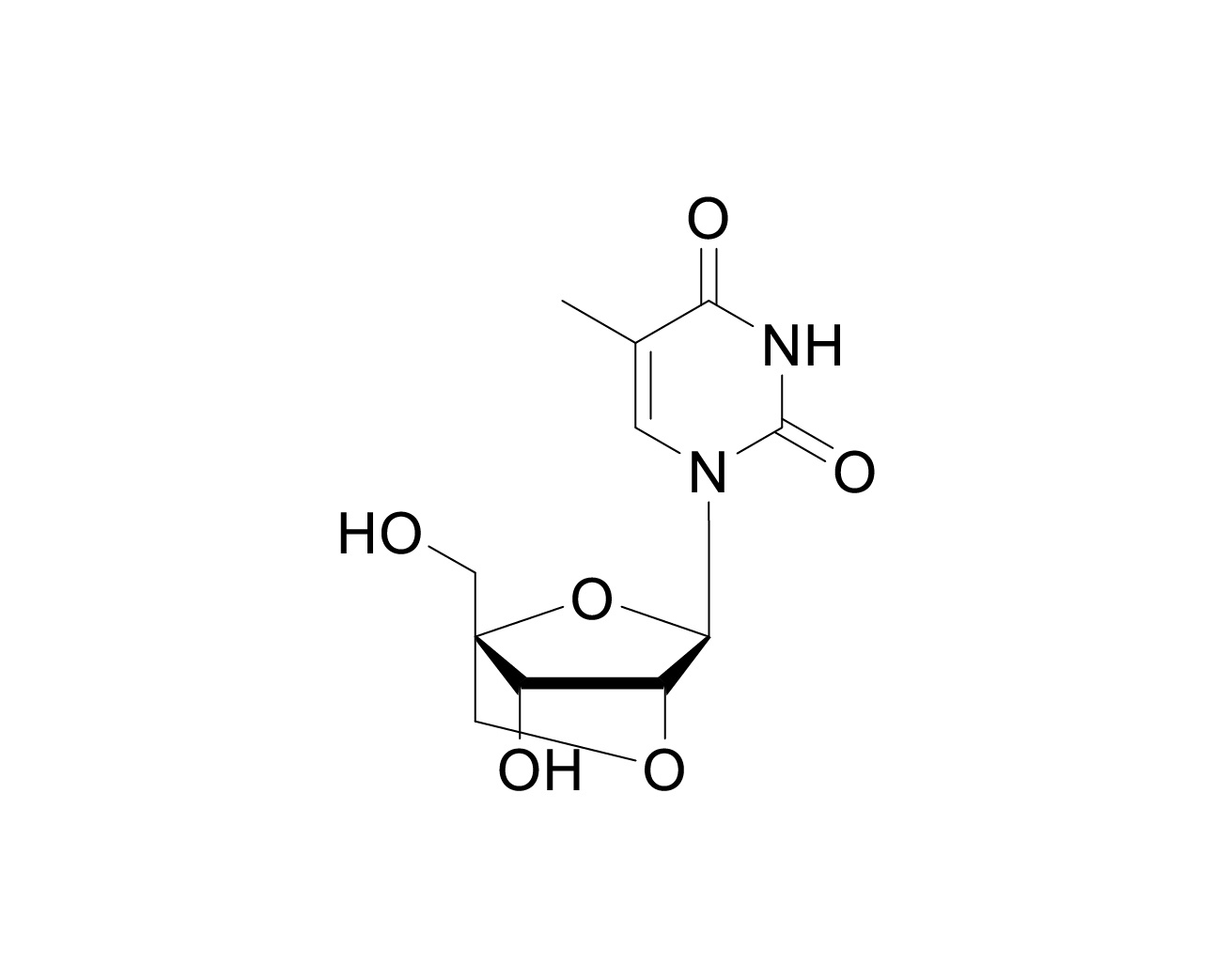 Chemical structure of 2'-O-4'-C-Locked-5-Me-rU