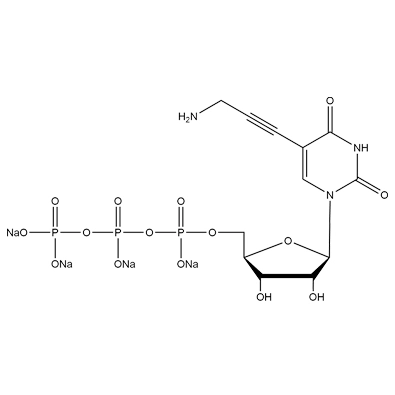 Chemical structure of 5-Aminopropargyl UTP Tetrasodium Salt