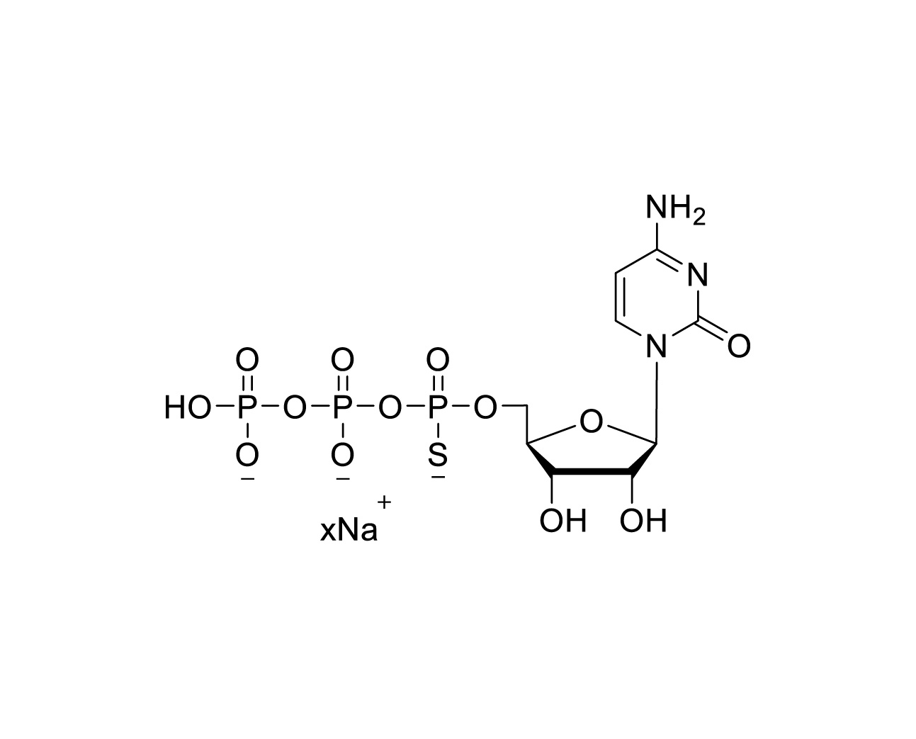Chemical structure of CTPαS Sodium Salt