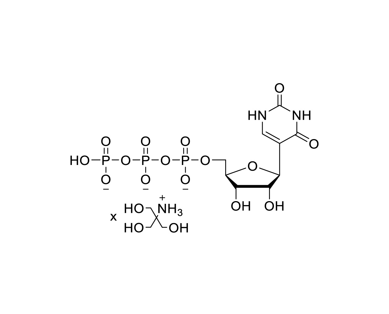Chemical structure of pUTP Tris Salt