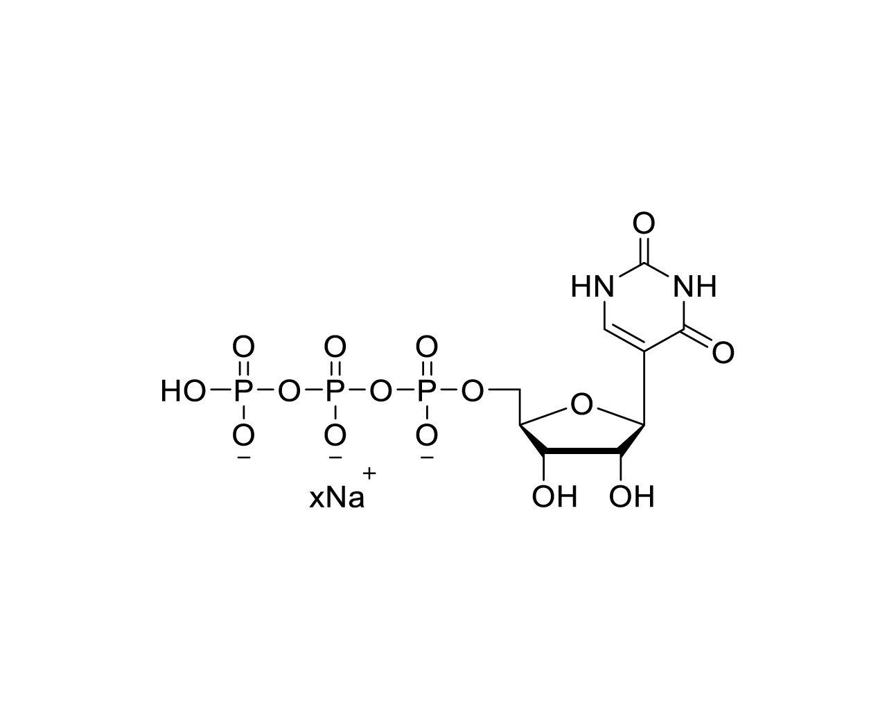 Chemical structure of pUTP Sodium Salt