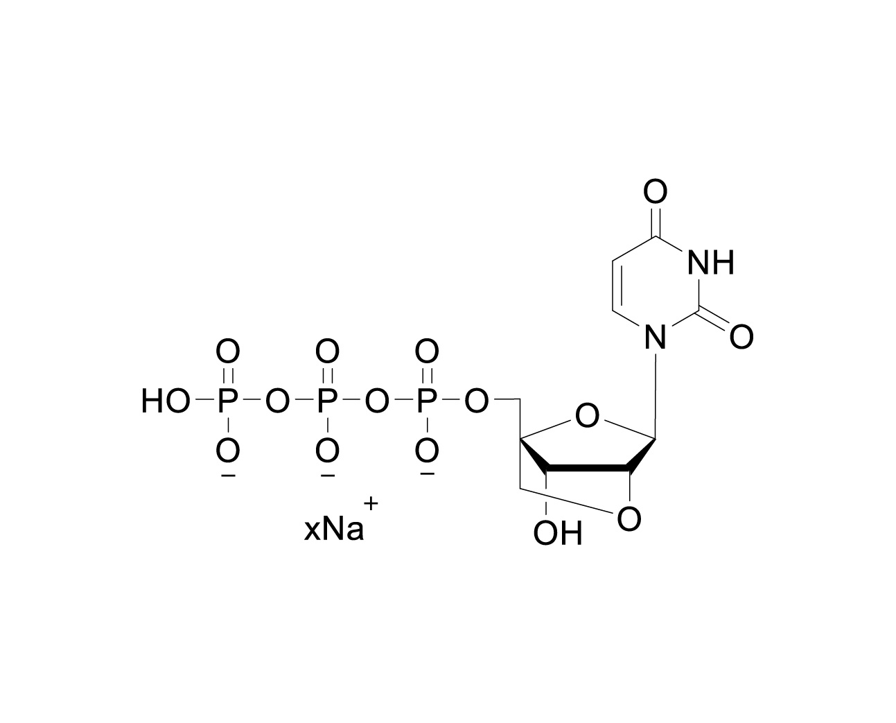 Chemical structure of LNA-UTP Sodium Salt