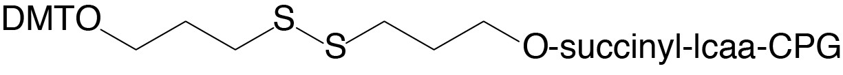 Support linkage schematic for 3'-Thiol-Modifier C3 S-S CPG