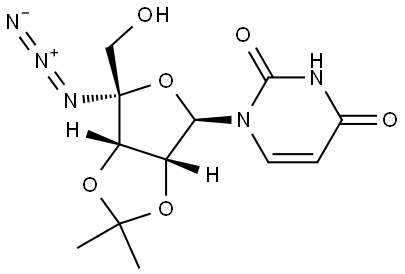 Chemical structure of 2',3'-O-Isopropylidene-4'-alpha-C-azidouridine