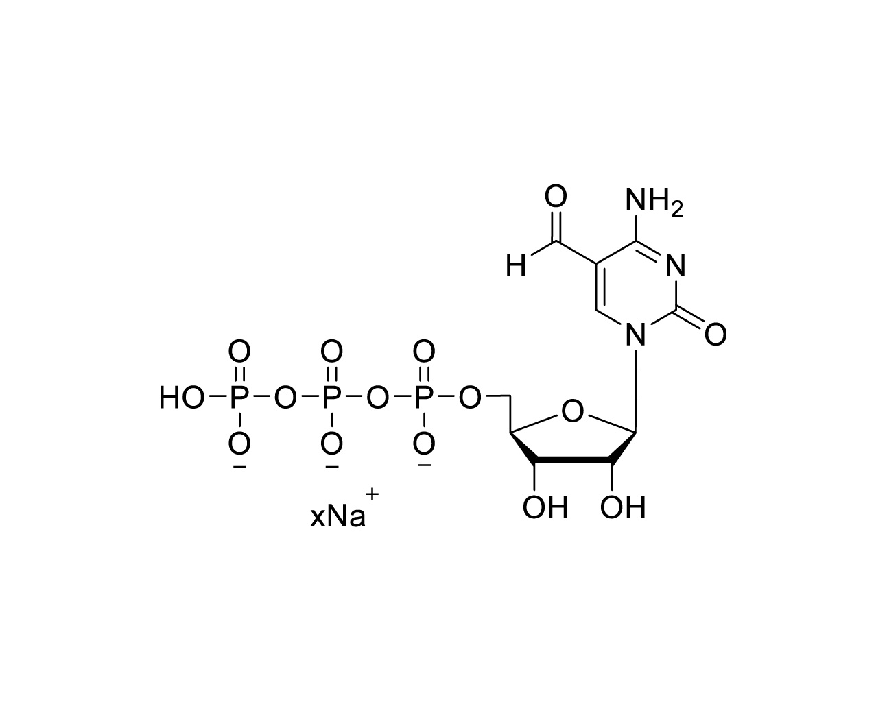 Chemical structure of 5-Formyl-CTP Sodium Salt
