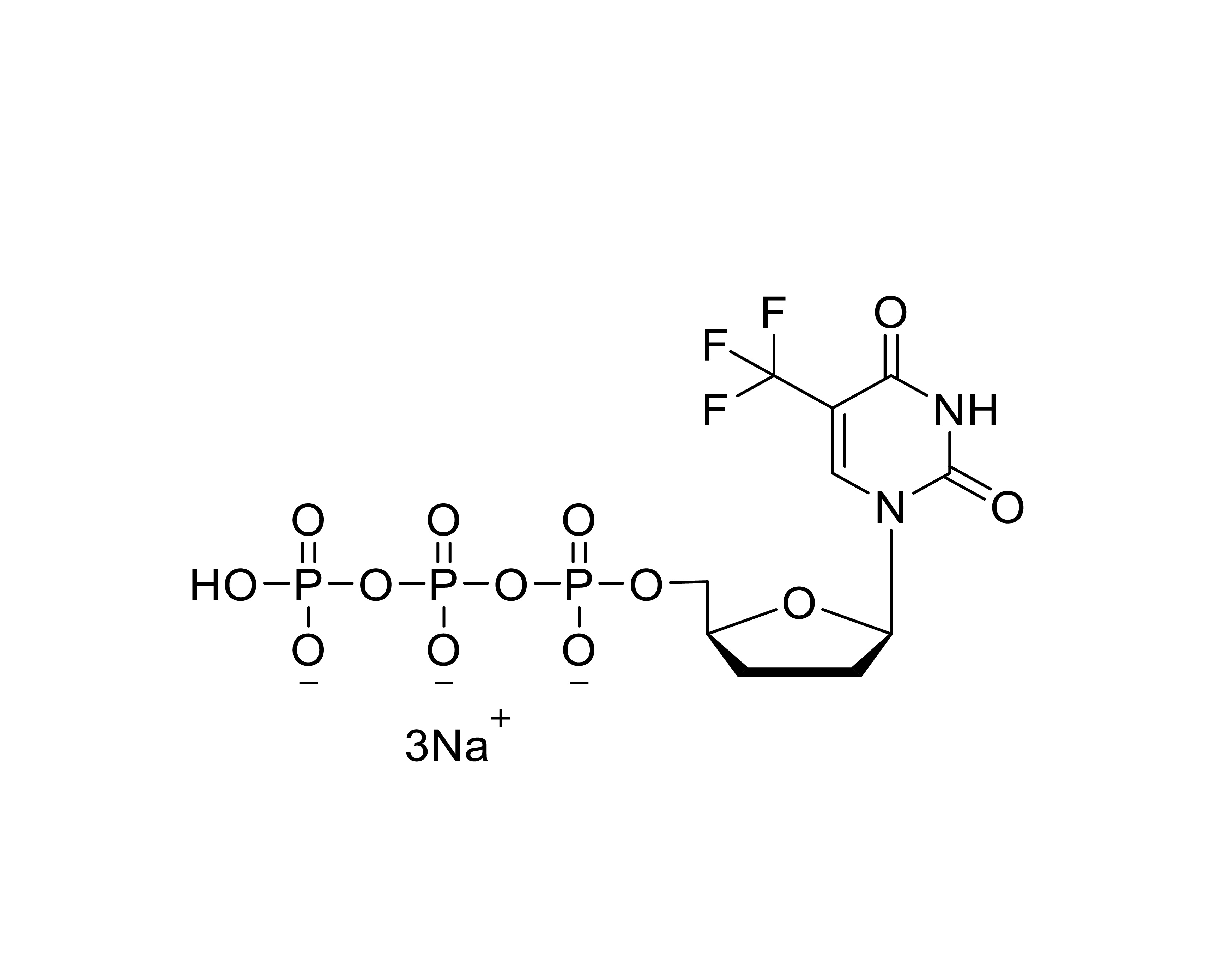 Chemical structure of 5-CF₃-ddUTP Sodium Salt
