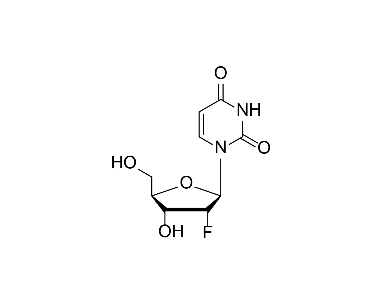 Chemical structure of 2'-F-dU