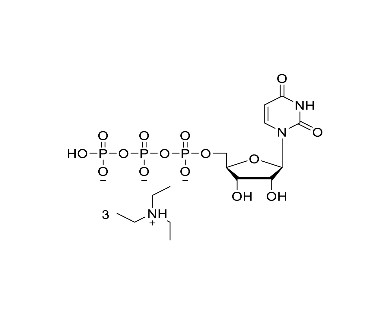 Chemical structure of UTP TEA Salt