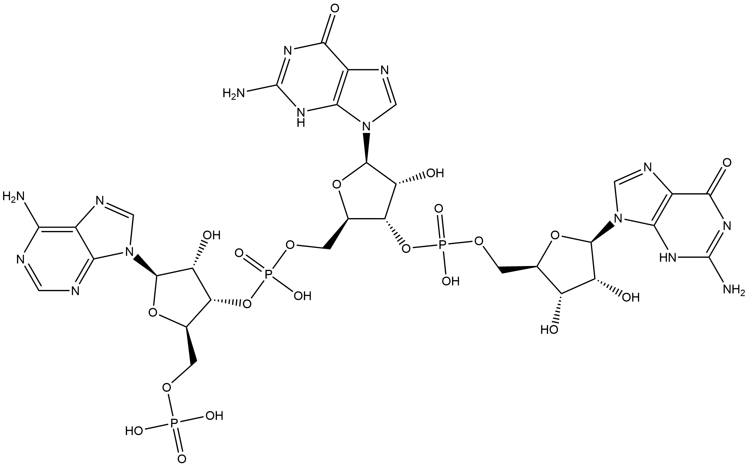Chemical structure of pApGpG Ammonium Salt