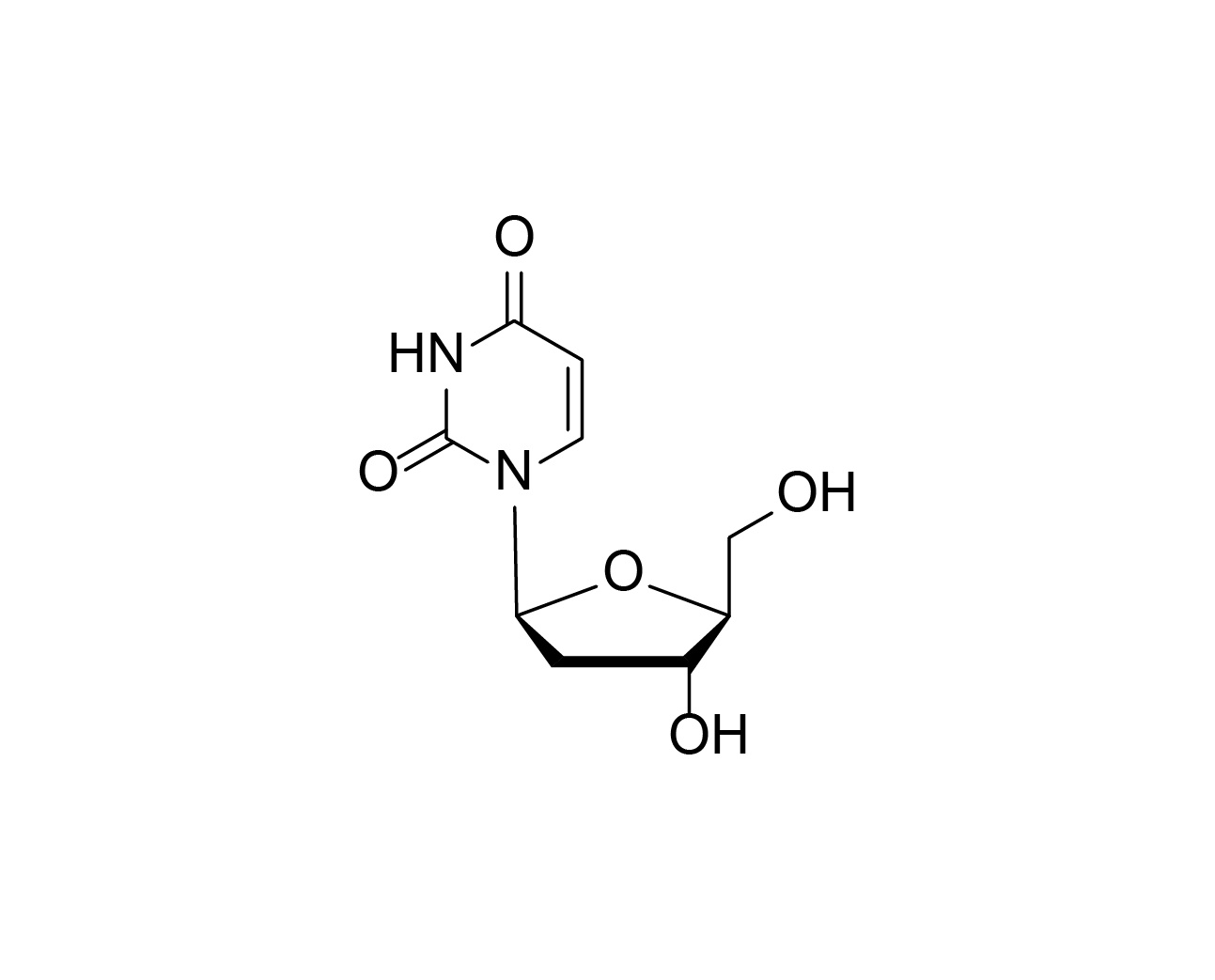 Chemical structure of L-2'-dU