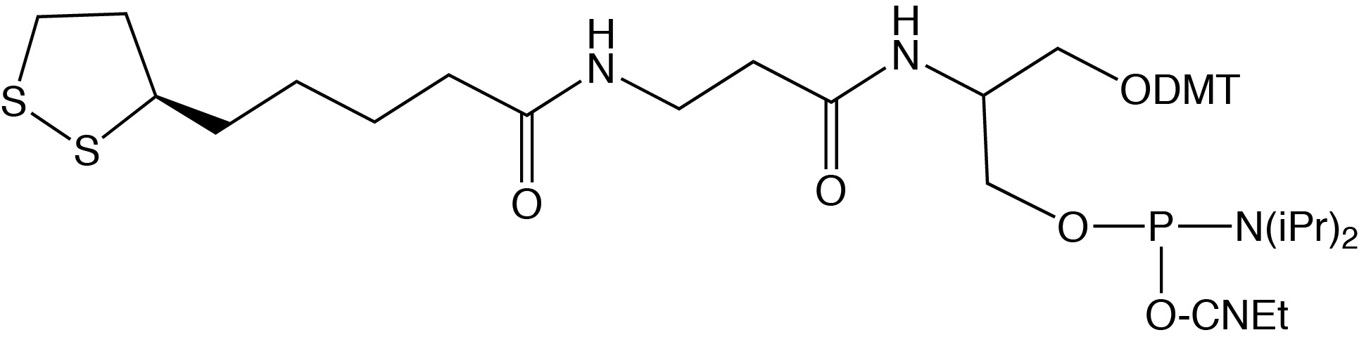 Chemical structure of Dithiol Serinol Phosphoramidite