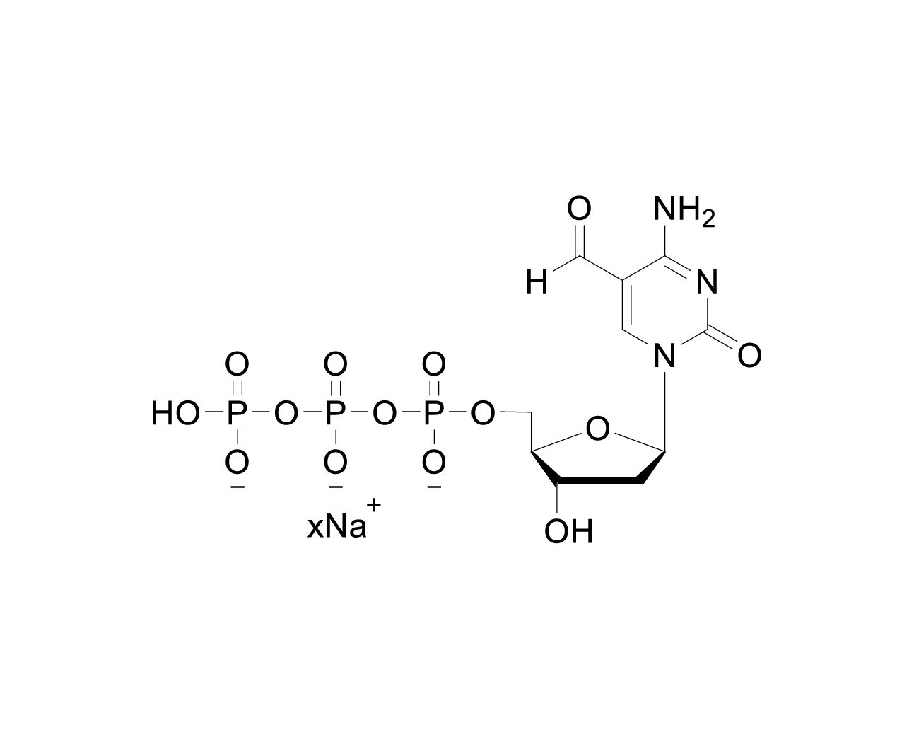 Chemical structure of 5-Formyl-dCTP Sodium Salt