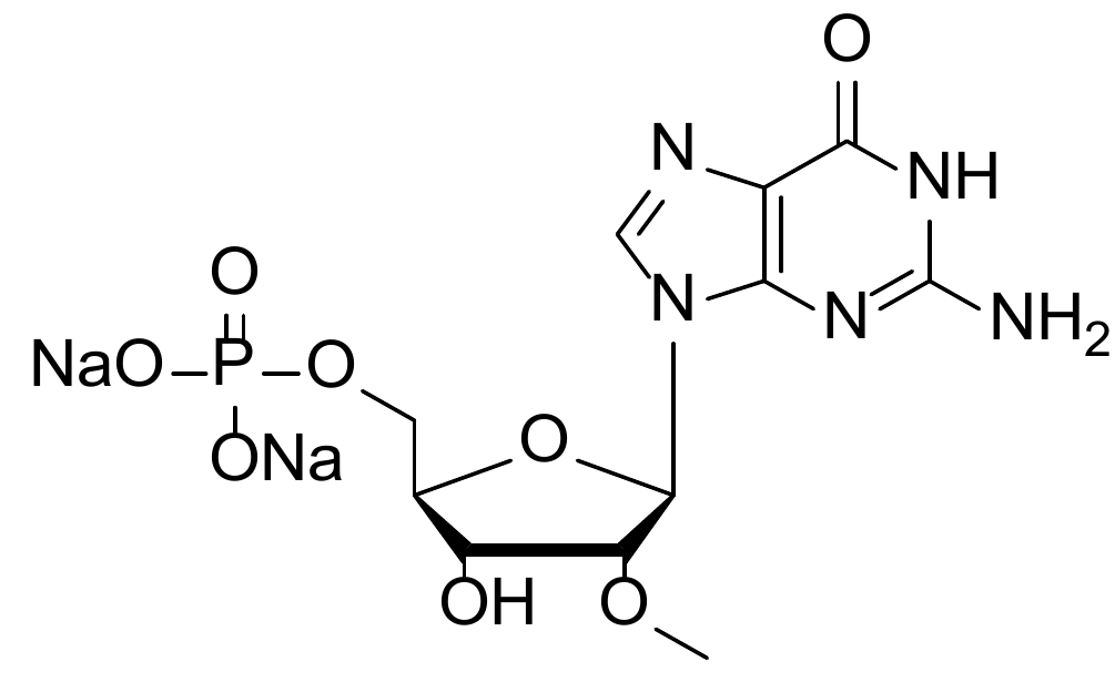 Chemical structure of 2'-O-Methylguanosine 5'-monophosphate disodium salt